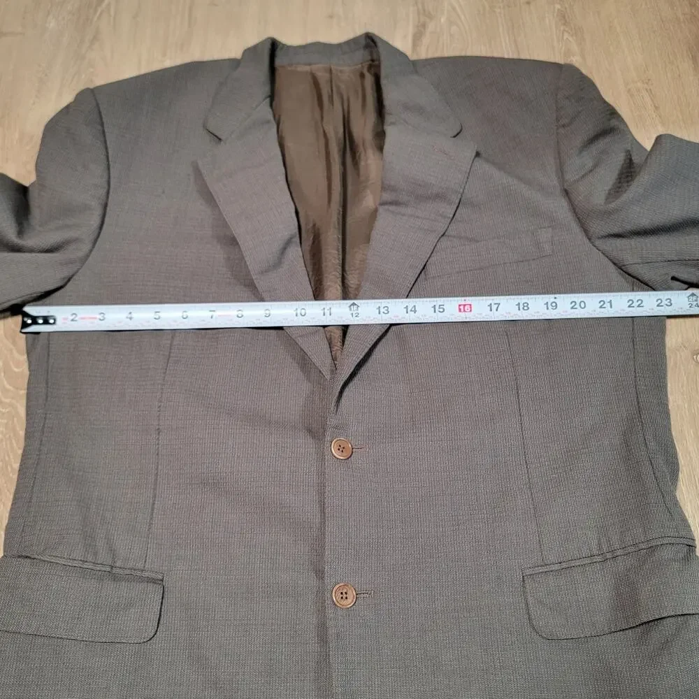 Canali Wool Sport Coat‎ Mens Size 56R Brown Saks Professional Blazer Jacket FLAW